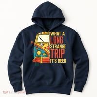 What A Long Strange Trip ItS Been 70s Hippie Camping Lover Hoodie thumb 0