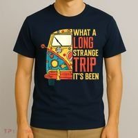 What A Long Strange Trip ItS Been 70s Hippie Camping Lover T-Shirt thumb 3