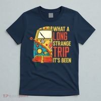 What A Long Strange Trip ItS Been 70s Hippie Camping Lover T-Shirt thumb 5