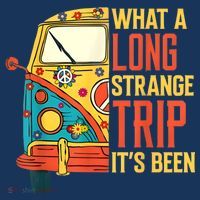 What A Long Strange Trip ItS Been 70s Hippie Camping Lover Beanie thumb 2