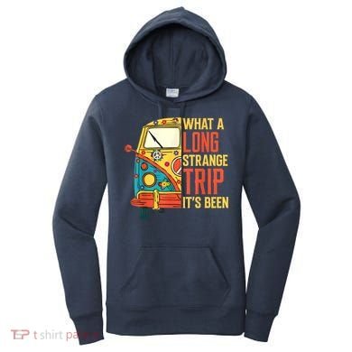 What A Long Strange Trip ItS Been 70s Hippie Camping Lover Women's Hoodie