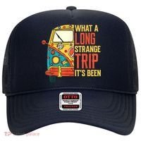 What A Long Strange Trip ItS Been 70s Hippie Camping Lover Hat thumb 0