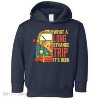 What A Long Strange Trip ItS Been 70s Hippie Camping Lover Toddler Hoodie thumb 0