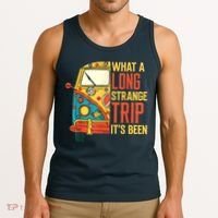 What A Long Strange Trip ItS Been 70s Hippie Camping Lover Tank Top thumb 3