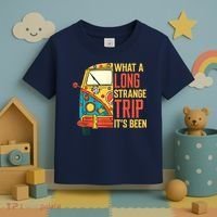 What A Long Strange Trip ItS Been 70s Hippie Camping Lover Toddler T-Shirt thumb 3