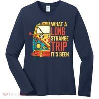 What A Long Strange Trip ItS Been 70s Hippie Camping Lover Women's Long Sleeve Shirt thumb 0