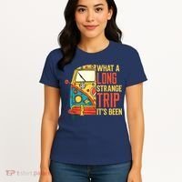 What A Long Strange Trip ItS Been 70s Hippie Camping Lover Women's T-Shirt thumb 4