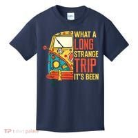 What A Long Strange Trip ItS Been 70s Hippie Camping Lover Kids T-Shirt thumb 0