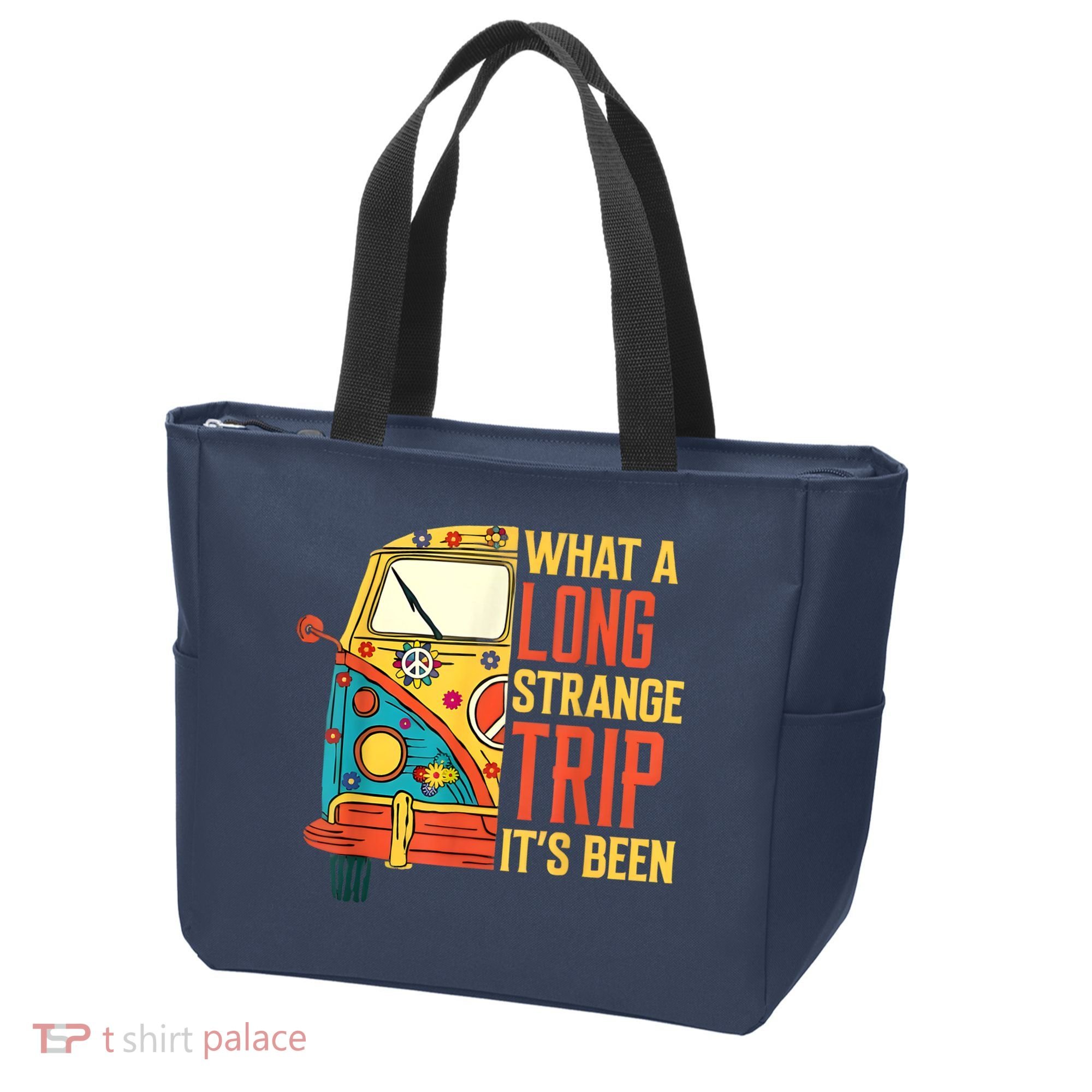 What A Long Strange Trip ItS Been 70s Hippie Camping Lover Tote Bag