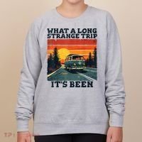 What A Long Strange Trip ItS Been 70s Hippie Camping Lover Women's Sweatshirt thumb 0