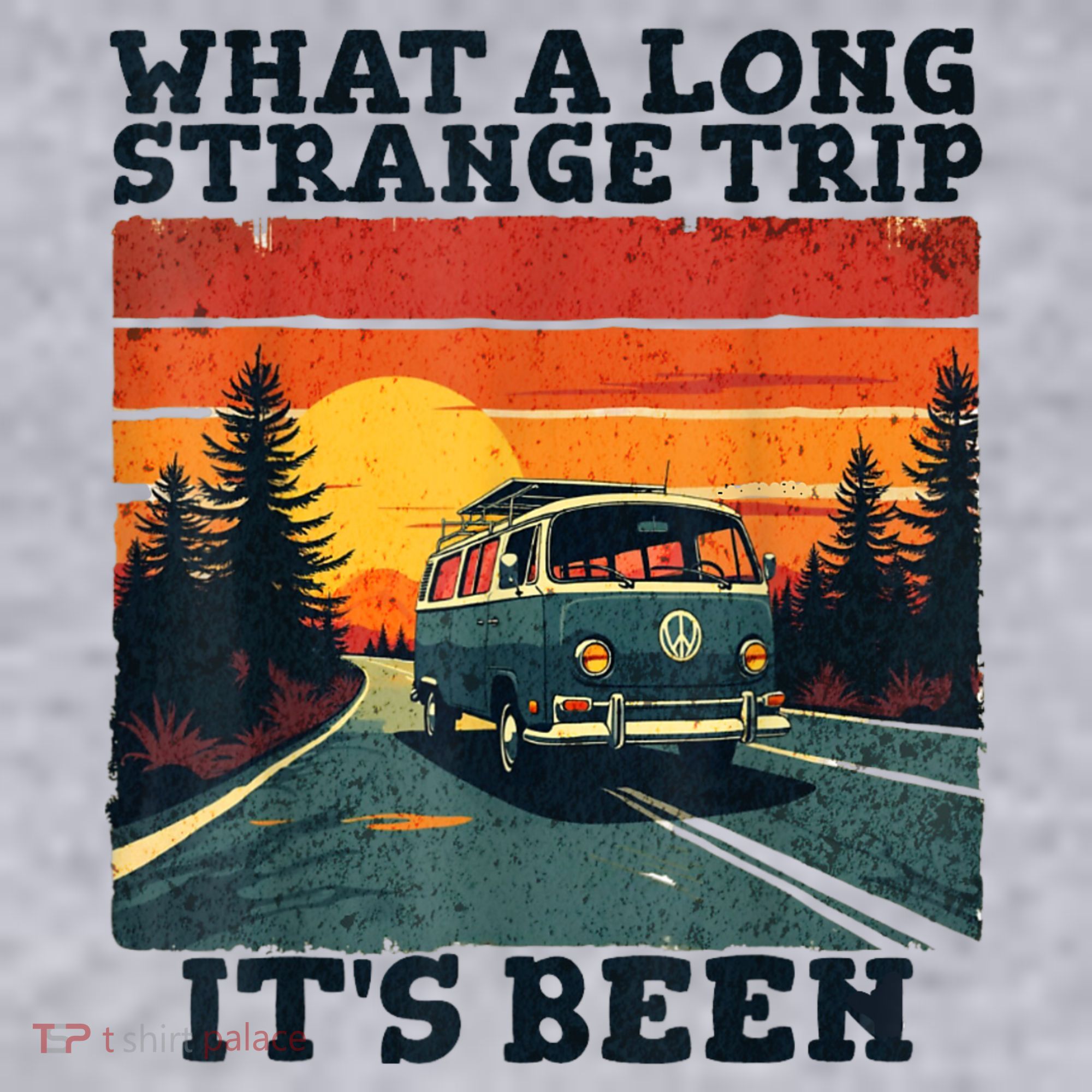 What A Long Strange Trip ItS Been 70s Hippie Camping Lover Women's Sweatshirt
