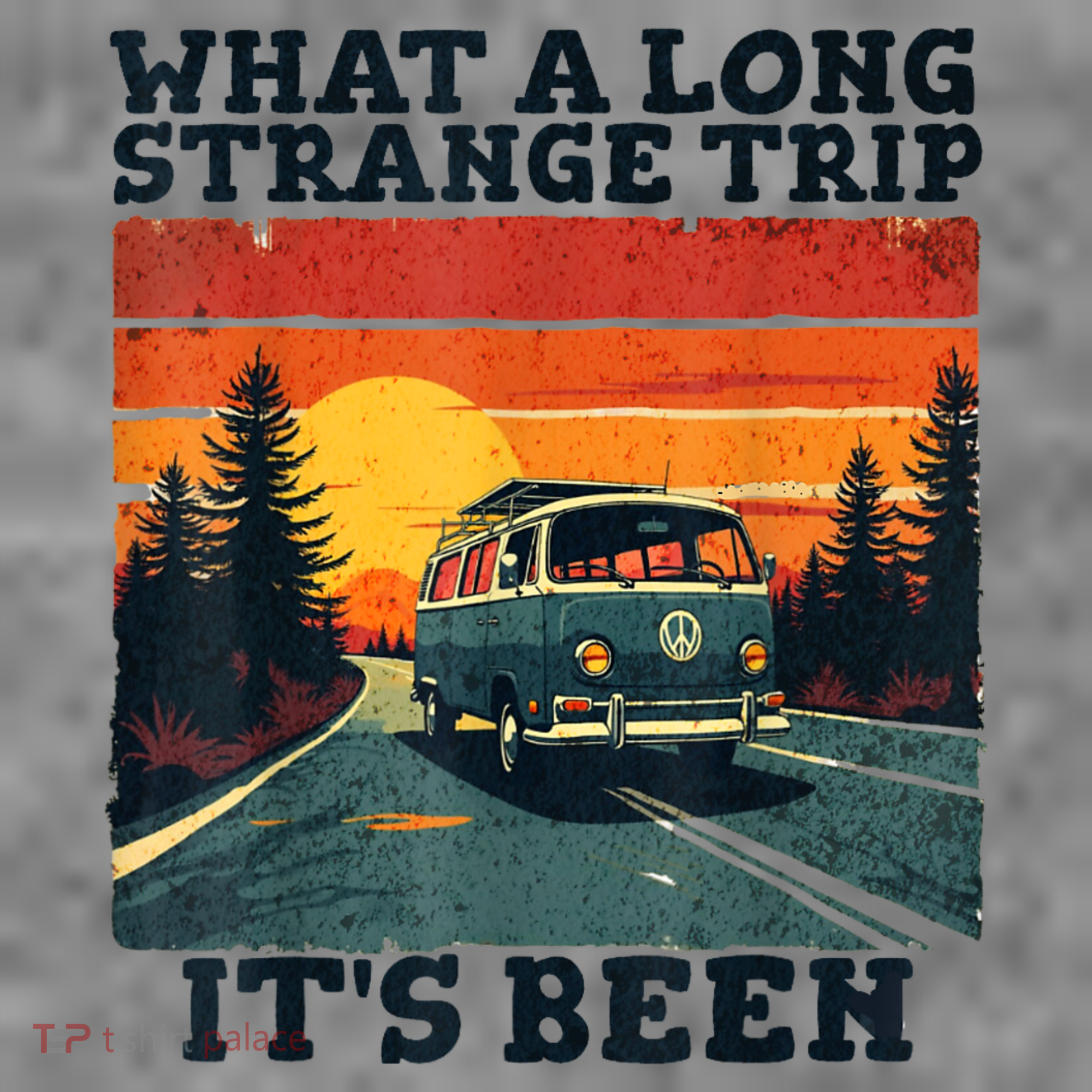 What A Long Strange Trip ItS Been 70s Hippie Camping Lover Toddler Hoodie