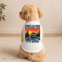 What A Long Strange Trip ItS Been 70s Hippie Camping Lover Doggie Tank thumb 2
