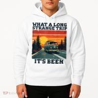What A Long Strange Trip ItS Been 70s Hippie Camping Lover Hoodie thumb 2