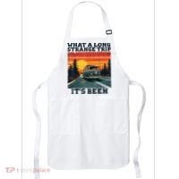 What A Long Strange Trip ItS Been 70s Hippie Camping Lover Apron thumb 0
