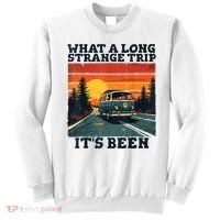 What A Long Strange Trip ItS Been 70s Hippie Camping Lover Sweatshirt thumb 0