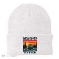 What A Long Strange Trip ItS Been 70s Hippie Camping Lover Beanie thumb 0