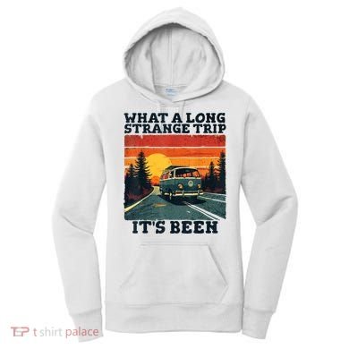 What A Long Strange Trip ItS Been 70s Hippie Camping Lover Women's Hoodie