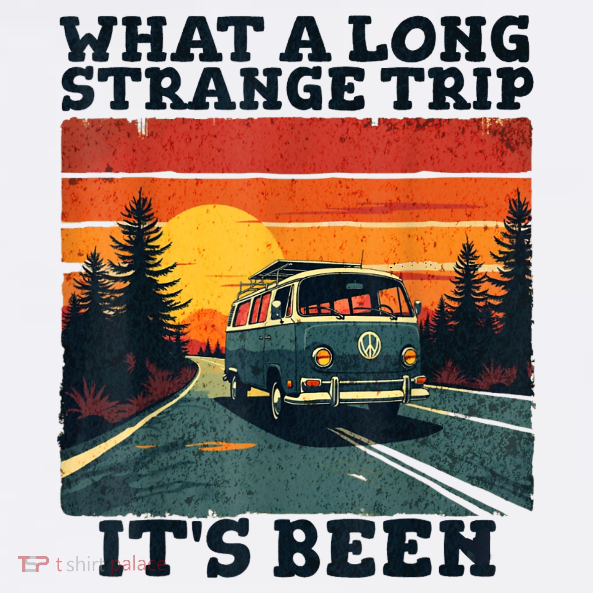 What A Long Strange Trip ItS Been 70s Hippie Camping Lover Women's Hoodie