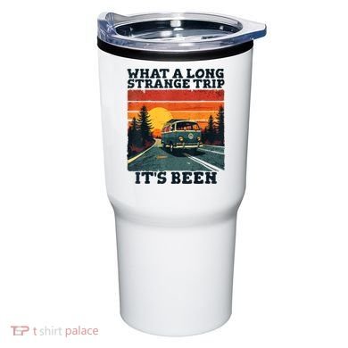 What A Long Strange Trip ItS Been 70s Hippie Camping Lover Tumbler