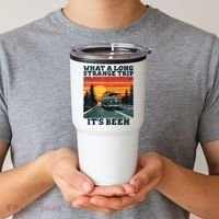 What A Long Strange Trip ItS Been 70s Hippie Camping Lover Tumbler thumb 2