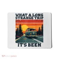 What A Long Strange Trip ItS Been 70s Hippie Camping Lover Mousepad thumb 0