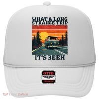 What A Long Strange Trip ItS Been 70s Hippie Camping Lover Hat thumb 0
