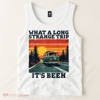 What A Long Strange Trip ItS Been 70s Hippie Camping Lover Tank Top thumb 2