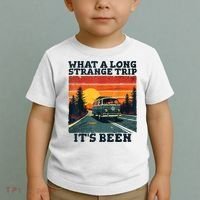 What A Long Strange Trip ItS Been 70s Hippie Camping Lover Toddler T-Shirt thumb 2