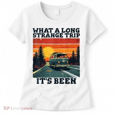 What A Long Strange Trip ItS Been 70s Hippie Camping Lover Women's T-Shirt