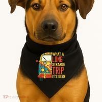 What A Long Strange Trip ItS Been 70s Hippie Camping Lover USA-Made Doggie Bandana thumb 1
