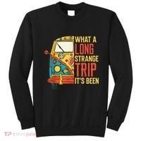 What A Long Strange Trip ItS Been 70s Hippie Camping Lover Sweatshirt thumb 0