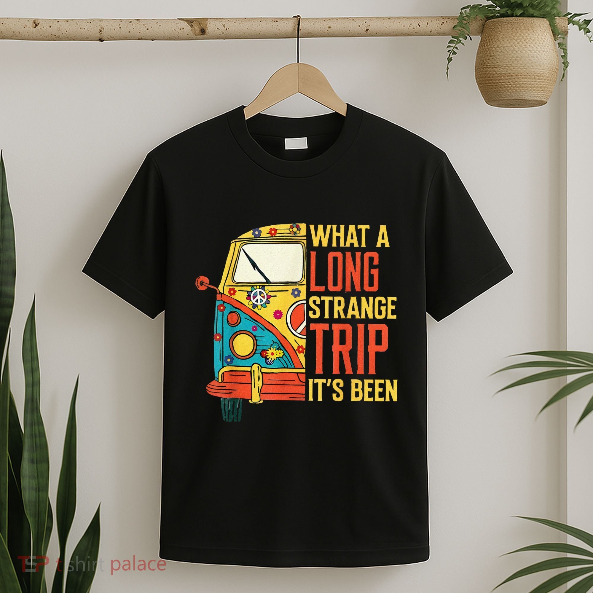 What A Long Strange Trip ItS Been 70s Hippie Camping Lover T-Shirt