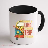 What A Long Strange Trip ItS Been 70s Hippie Camping Lover Coffee Mug thumb 1