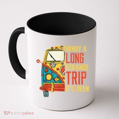 What A Long Strange Trip ItS Been 70s Hippie Camping Lover Coffee Mug