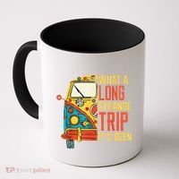 What A Long Strange Trip ItS Been 70s Hippie Camping Lover Coffee Mug thumb 0