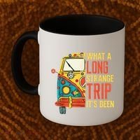 What A Long Strange Trip ItS Been 70s Hippie Camping Lover Coffee Mug thumb 2