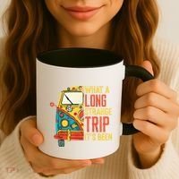What A Long Strange Trip ItS Been 70s Hippie Camping Lover Coffee Mug thumb 3