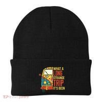 What A Long Strange Trip ItS Been 70s Hippie Camping Lover Beanie thumb 0