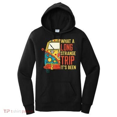 What A Long Strange Trip ItS Been 70s Hippie Camping Lover Women's Hoodie
