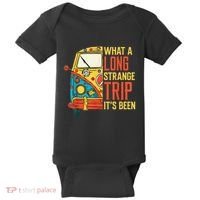 What A Long Strange Trip ItS Been 70s Hippie Camping Lover Baby Bodysuit thumb 0