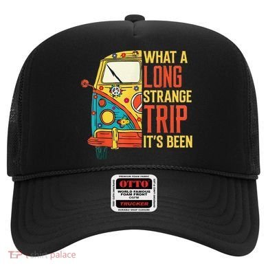 What A Long Strange Trip ItS Been 70s Hippie Camping Lover Hat