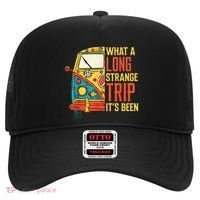 What A Long Strange Trip ItS Been 70s Hippie Camping Lover Hat thumb 0