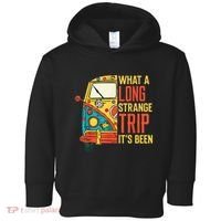 What A Long Strange Trip ItS Been 70s Hippie Camping Lover Toddler Hoodie thumb 0