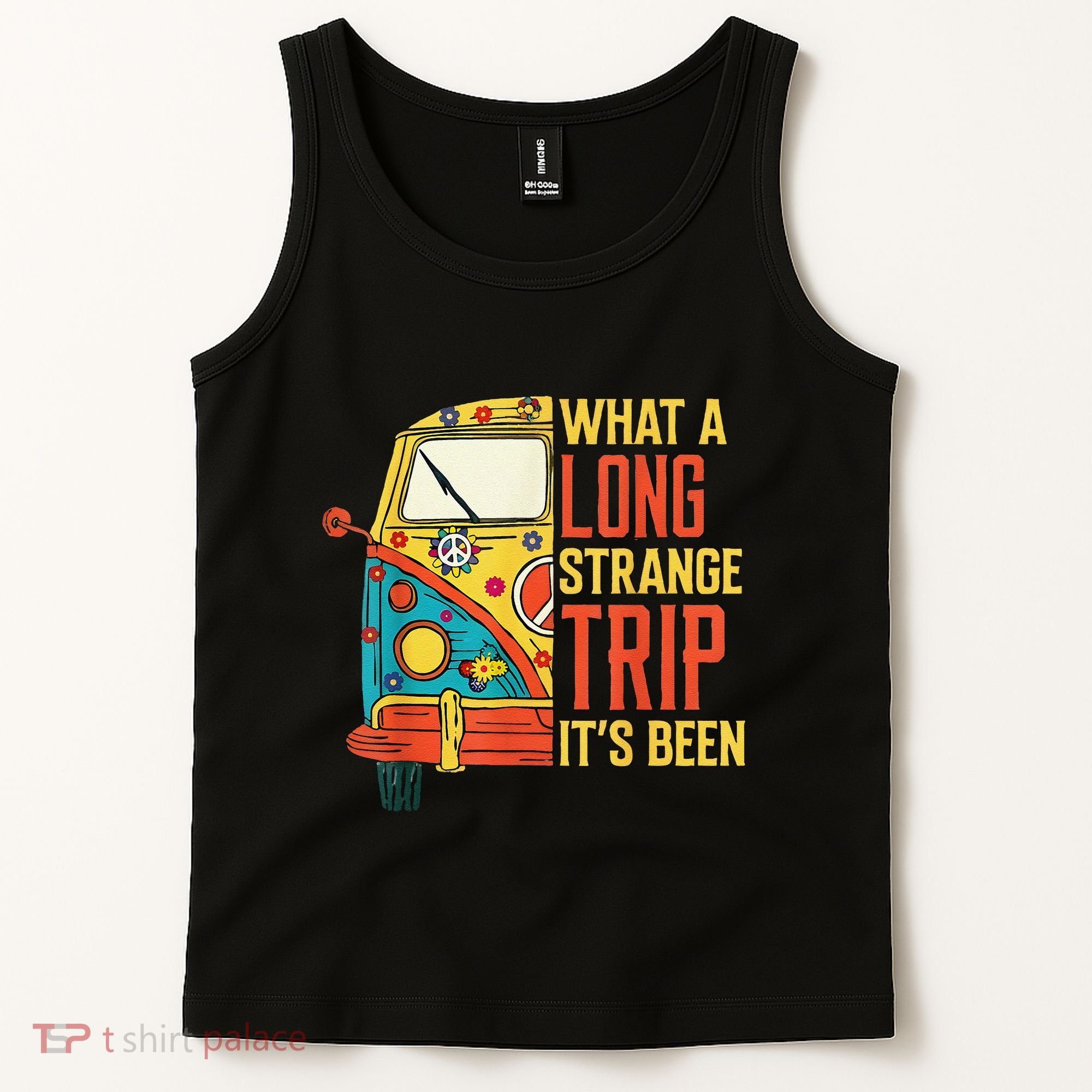 What A Long Strange Trip ItS Been 70s Hippie Camping Lover Tank Top