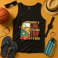 What A Long Strange Trip ItS Been 70s Hippie Camping Lover Tank Top thumb 4