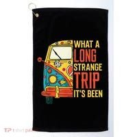 What A Long Strange Trip ItS Been 70s Hippie Camping Lover Golf Towel thumb 0