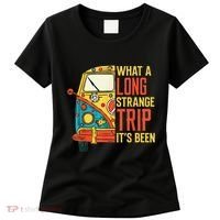 What A Long Strange Trip ItS Been 70s Hippie Camping Lover Women's T-Shirt thumb 0