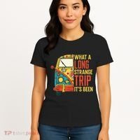 What A Long Strange Trip ItS Been 70s Hippie Camping Lover Women's T-Shirt thumb 4