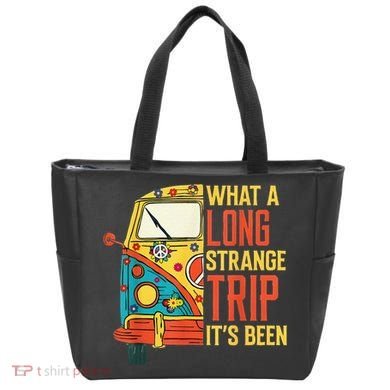 What A Long Strange Trip ItS Been 70s Hippie Camping Lover Tote Bag